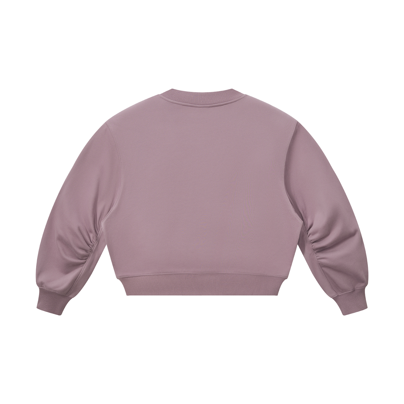 GEECHIE Women’s Crop V-Neck Sweatshirt — Mauve color mockup 3