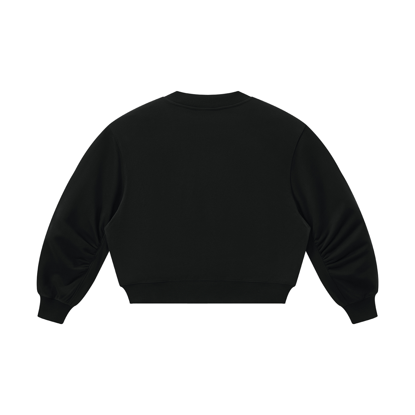 GEECHIE Women’s Crop V-Neck Sweatshirt — Black color mockup 5