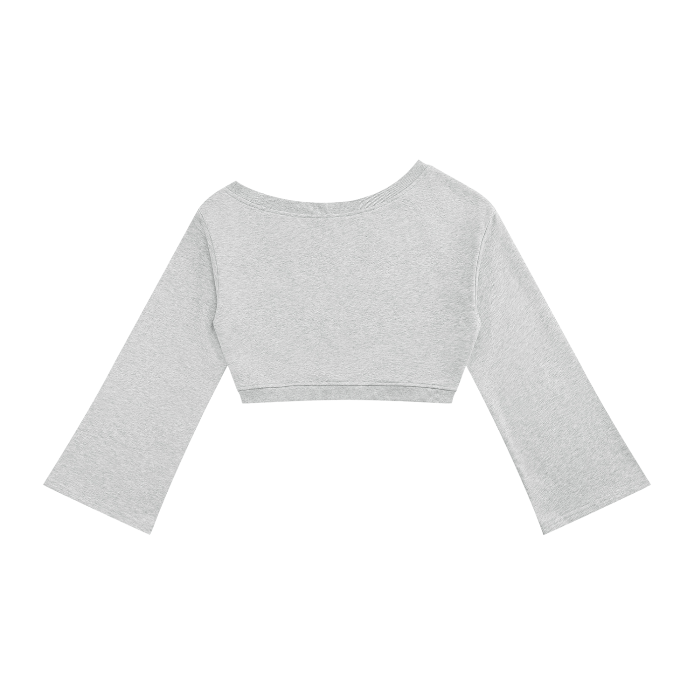 GEECHIE Women’s Off-Shoulder Sweatshirt — Light Gray color mockup 2