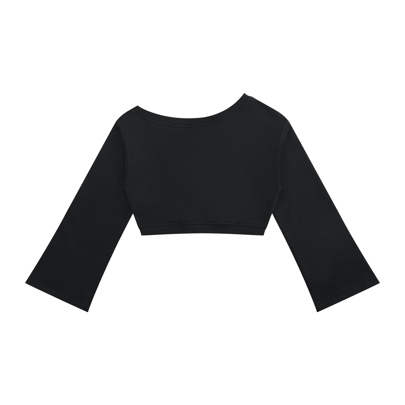 GEECHIE Women’s Off-Shoulder Sweatshirt — Black color mockup 6