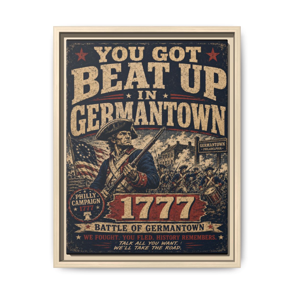 Germantown 1777 Revolutionary War Canvas | Philadelphia Battle Wall Art
