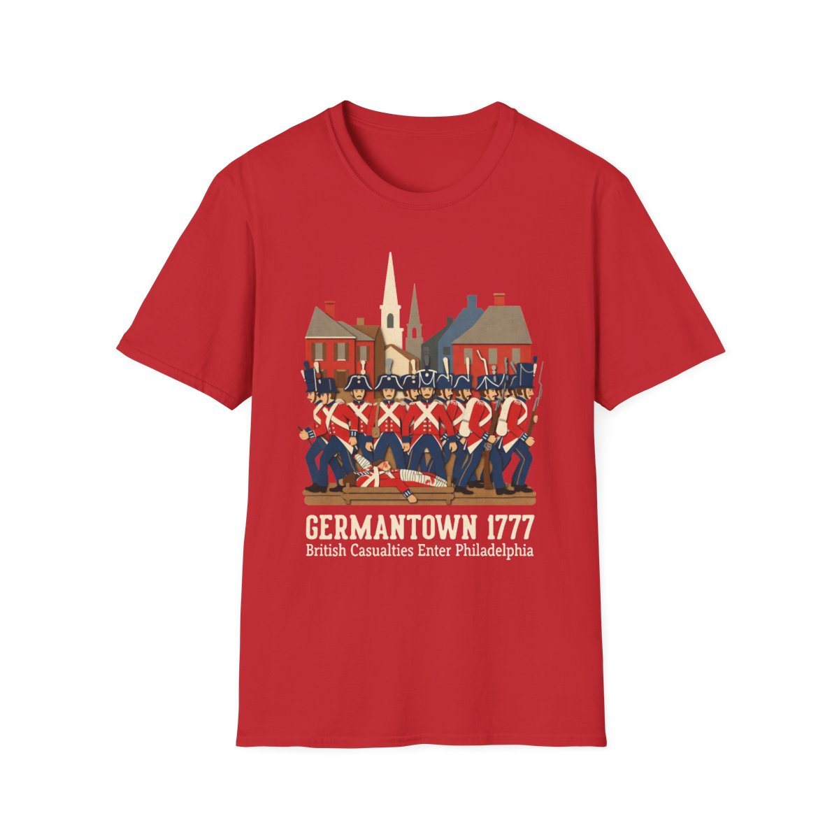 Germantown 1777 T-Shirt — Revolutionary War Philadelphia Battle Tee mockup 1