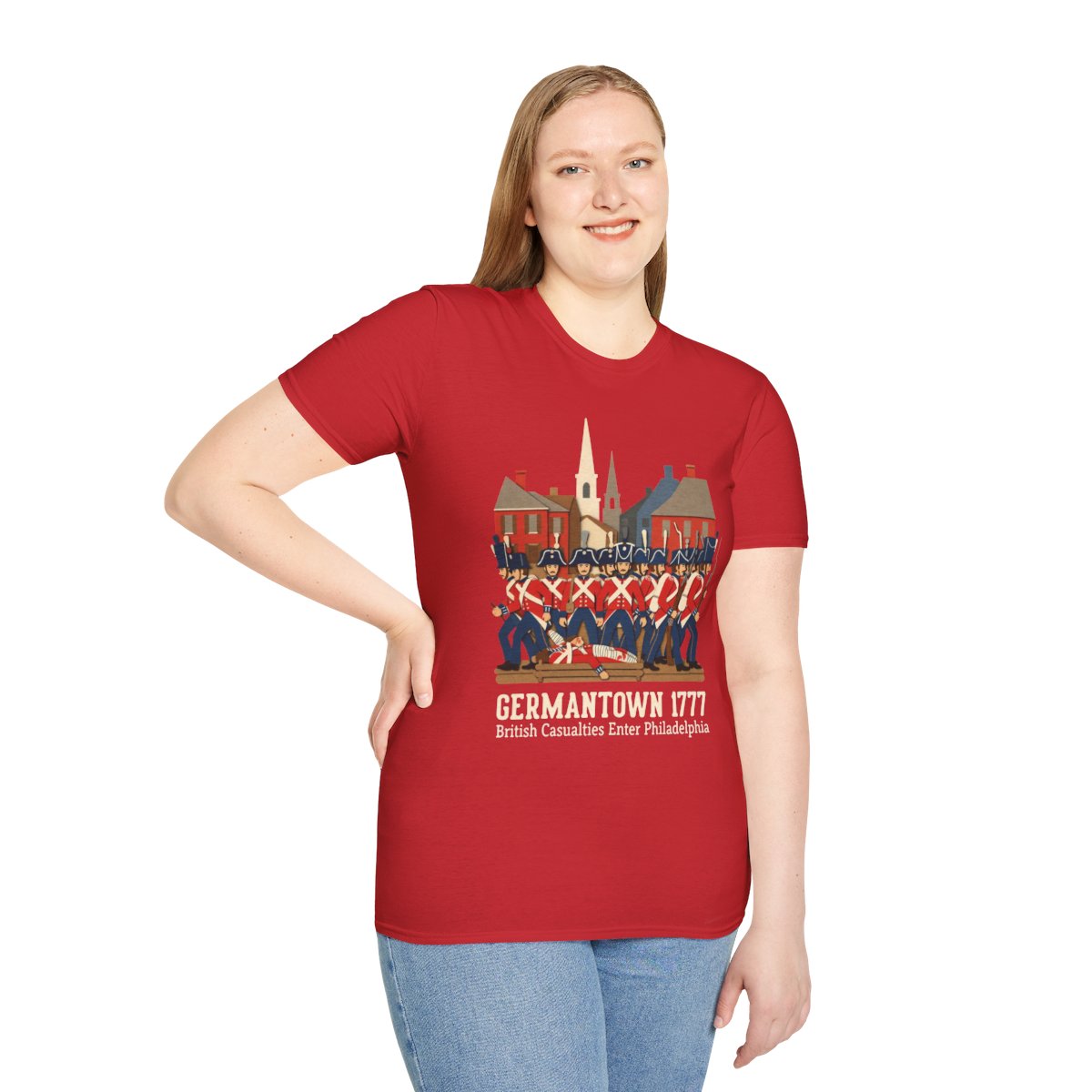 Germantown 1777 T-Shirt — Revolutionary War Philadelphia Battle Tee mockup 2