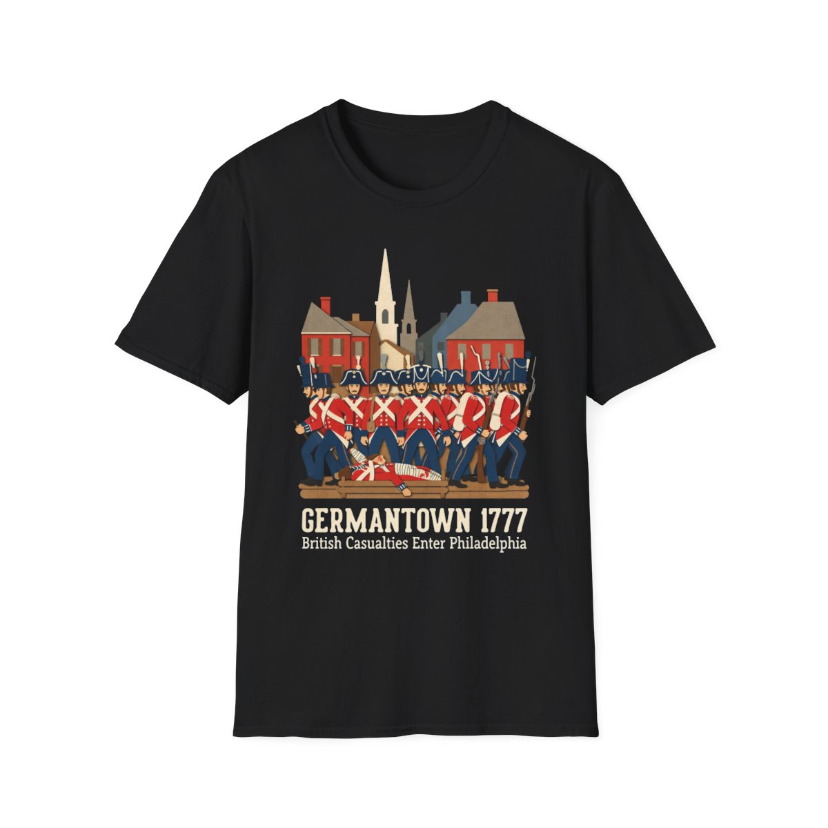 Germantown 1777 T-Shirt — Revolutionary War Philadelphia Battle Tee mockup 3