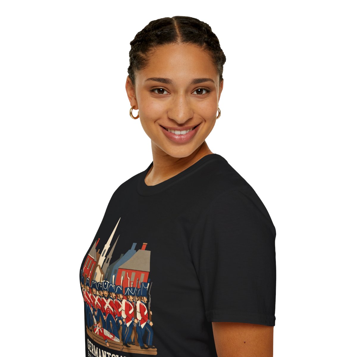 Germantown 1777 T-Shirt — Revolutionary War Philadelphia Battle Tee mockup 4