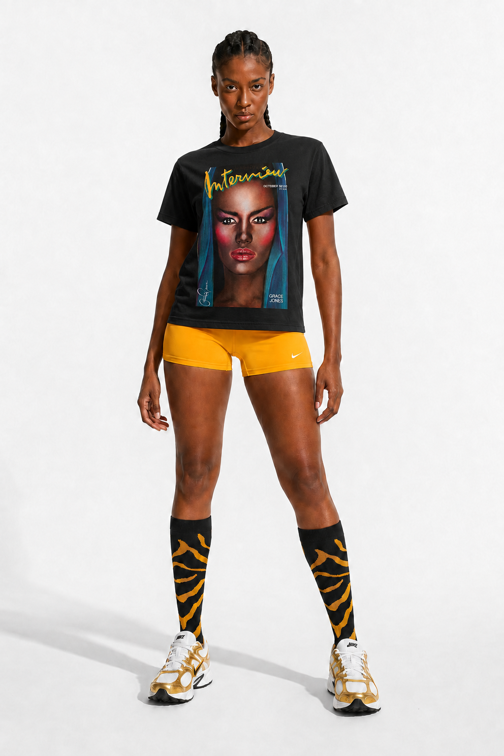 Grace Jones Interview Homage Tee | The Give Grace Collection mockup 3