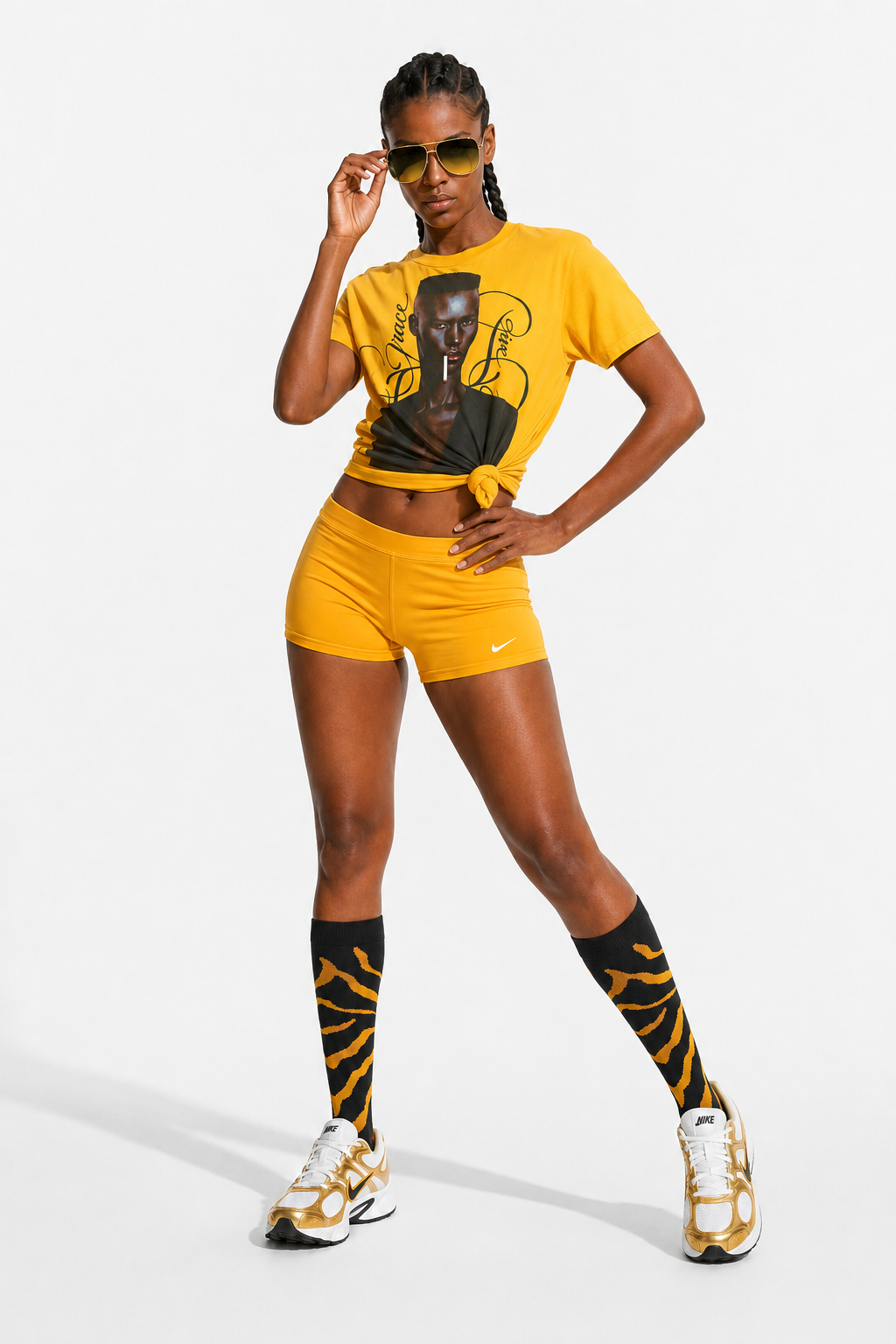 Grace Jones Tribute Graphic Tee | The Give Grace Collection mockup 1