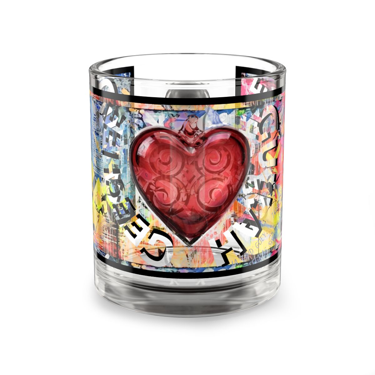 Gullah Geechee | Delft-Style Portrait Glass Mug (10 oz) mockup 1