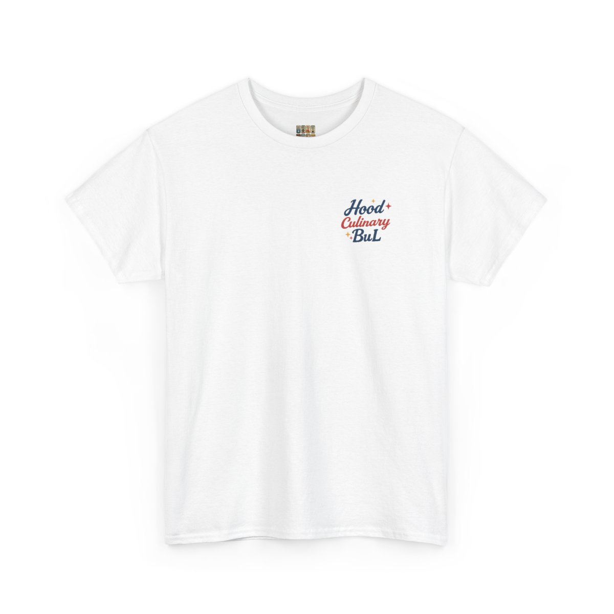 Hood Culinary BuL Pantry Essentials | Vintage Food Label Streetwear Tee mockup 3
