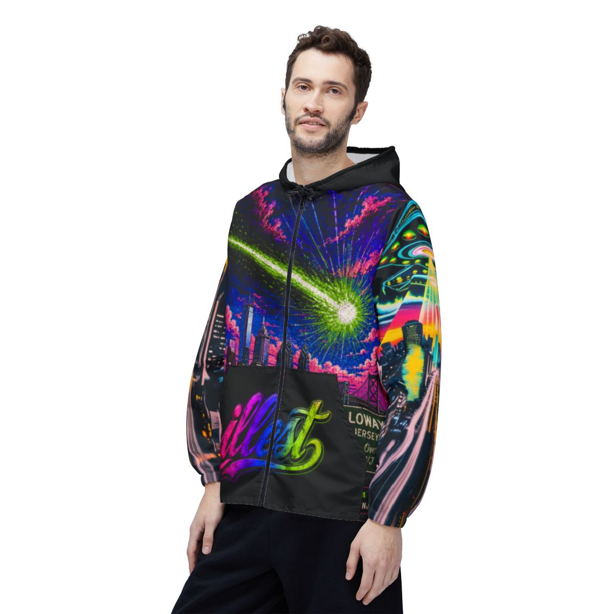 Illest Philadelphia UFO Zip Hoodie  mockup 3