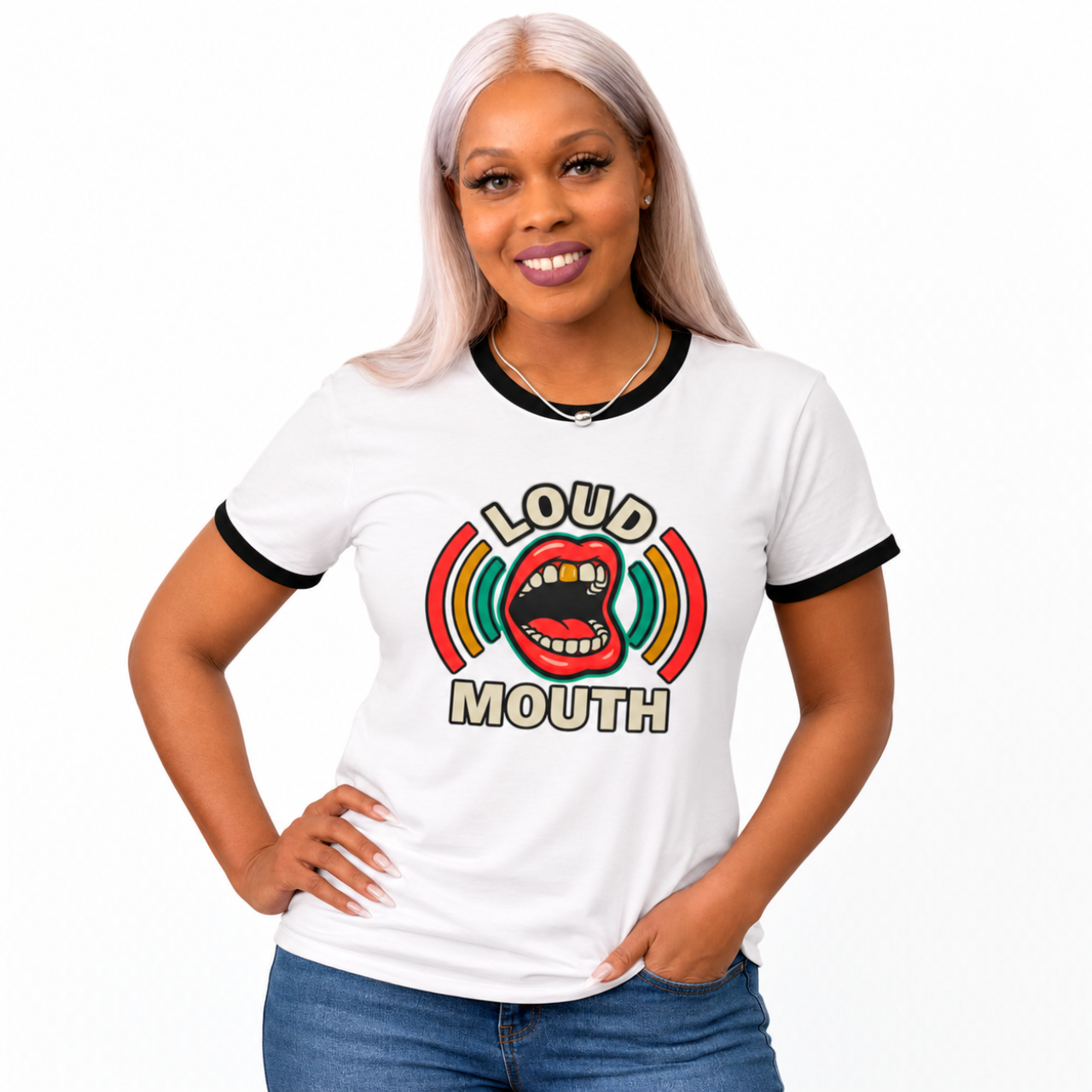 Loud Mouth Never Lose Your Voice T-Shirt mockup 1