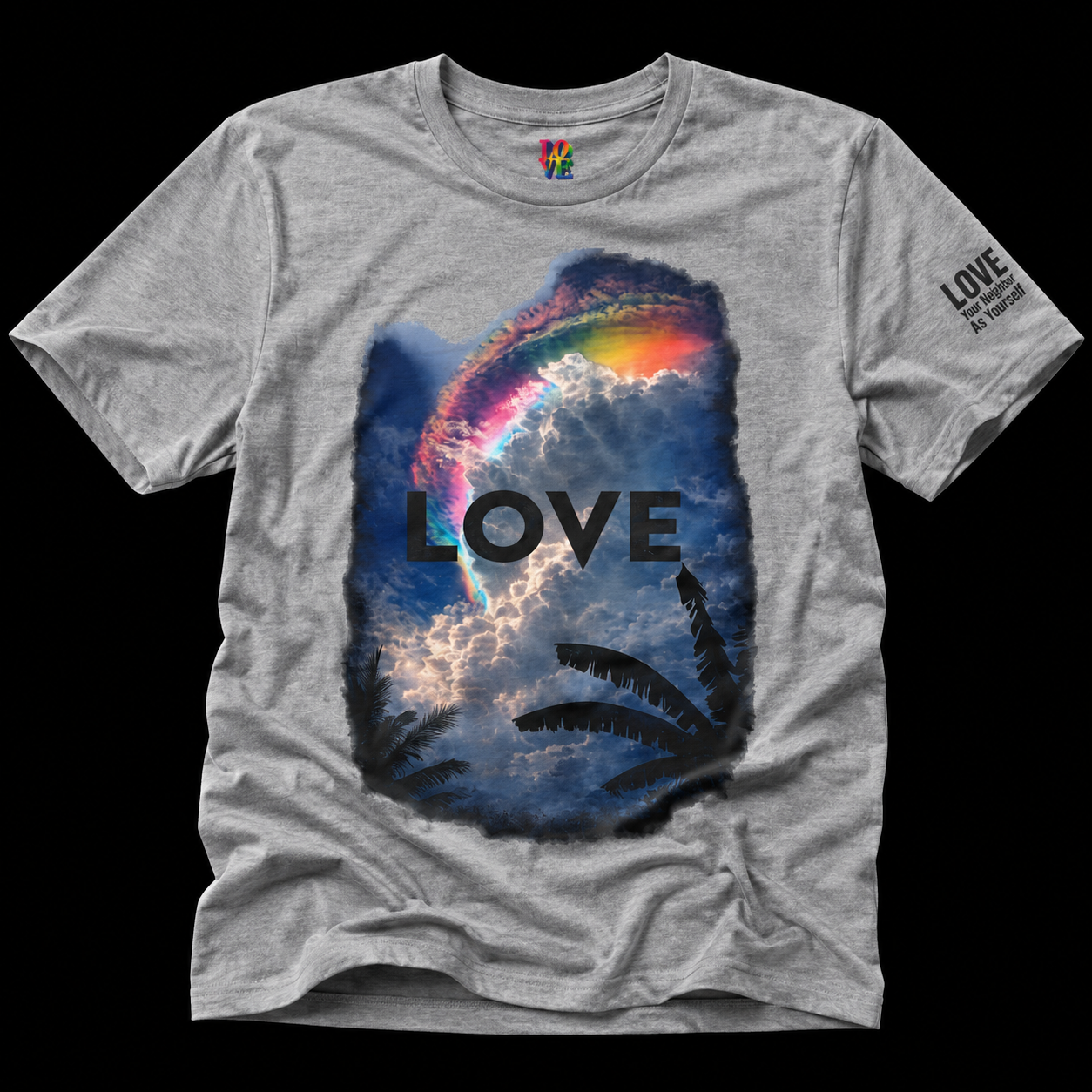 LOVE Rainbow Cloud | Iridescent Tee mockup 1