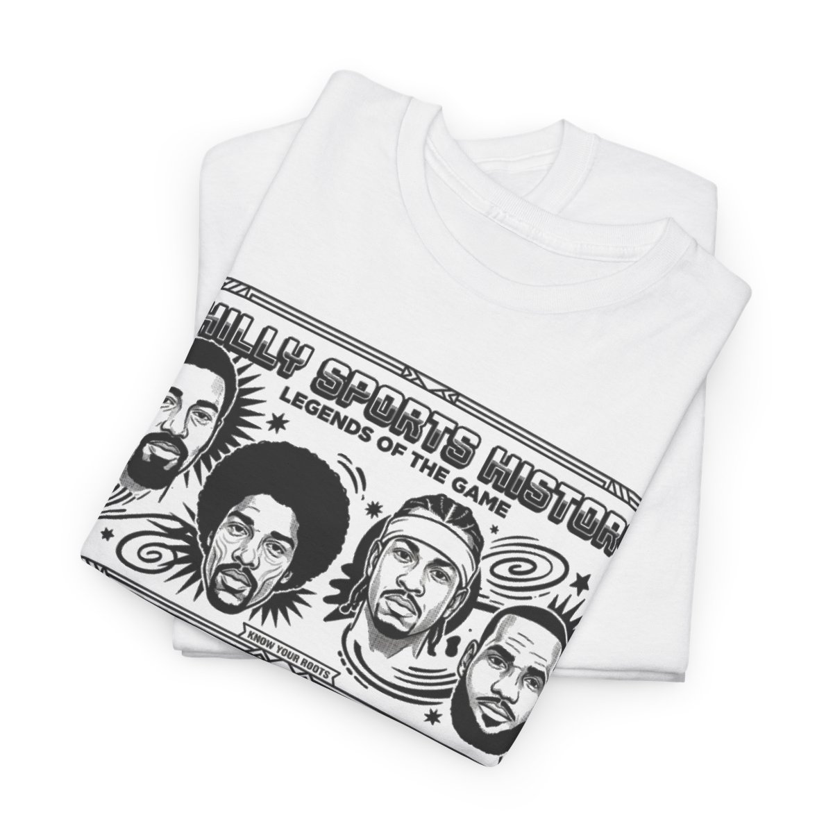 Made History Philly Basketball Legends graphic tee mockup 3