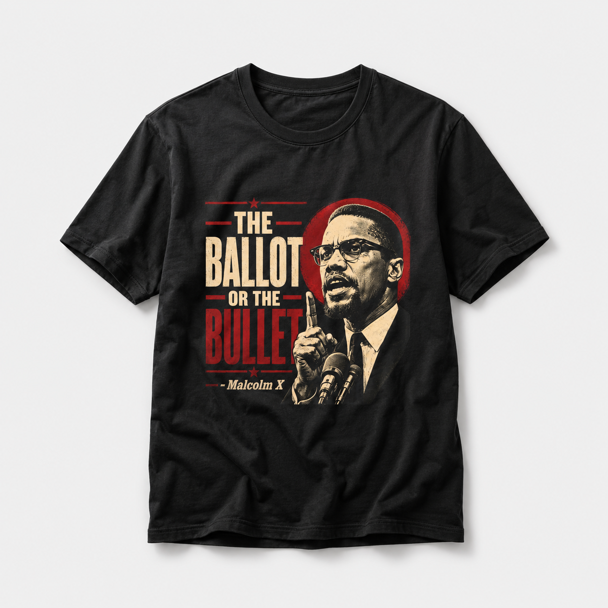Malcolm X “The Ballot or the Bullet” Tee mockup 1
