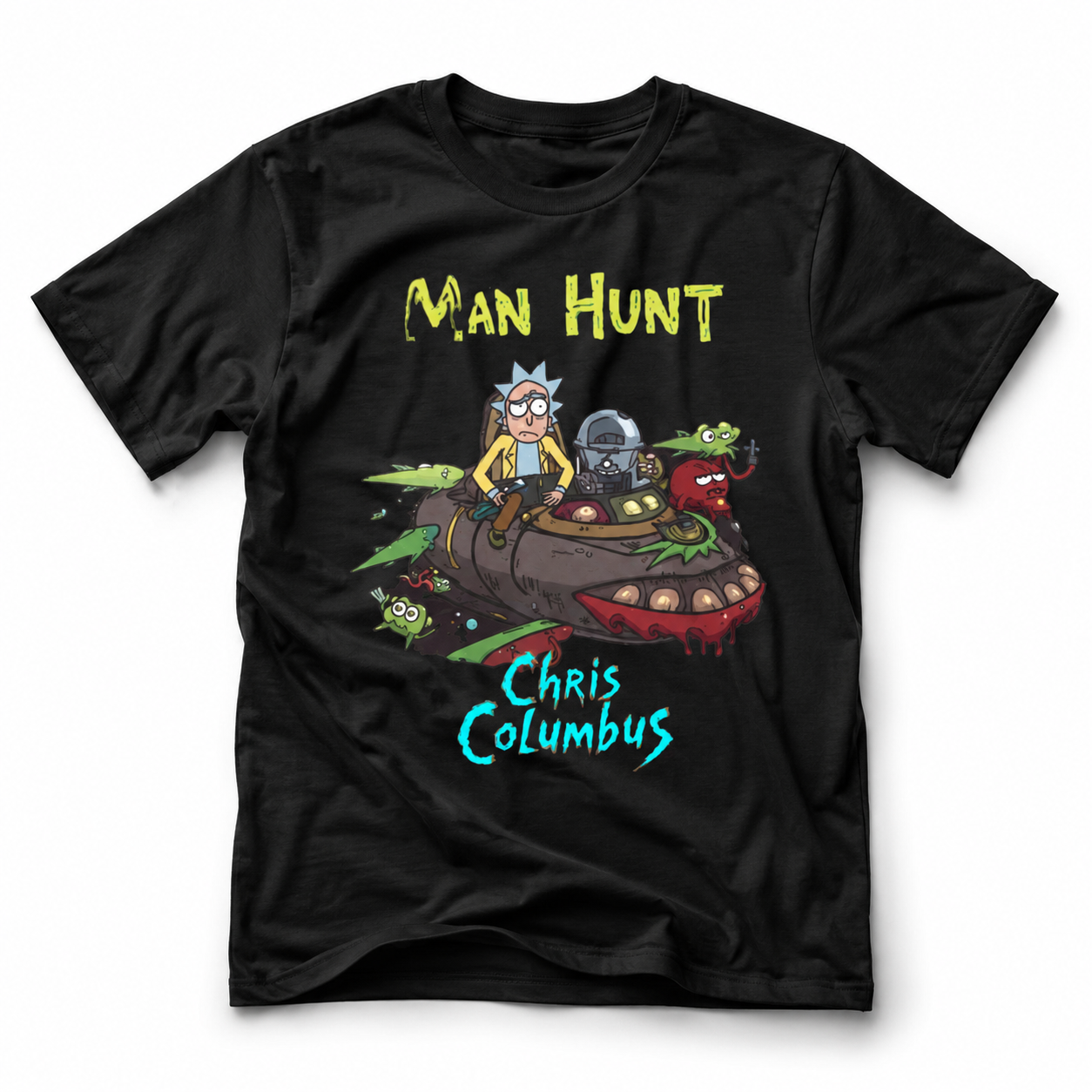 Man Hunt Morty Tee mockup 1