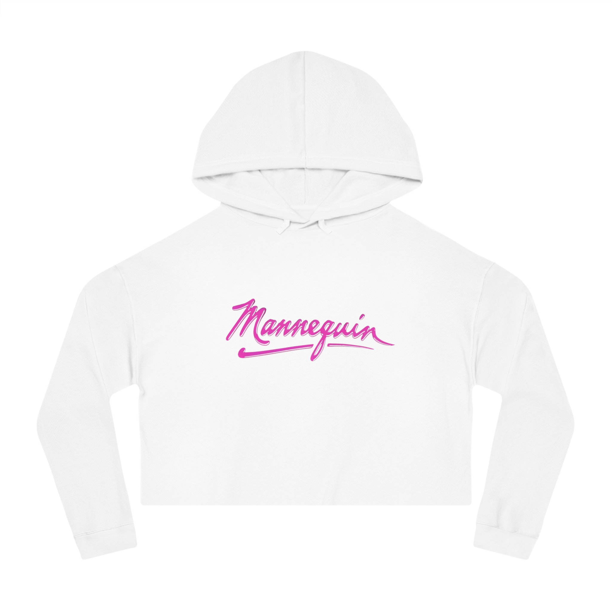 Mannequin Cropped Hoodie | White or Cotton Candy Tie-Dye mockup 3
