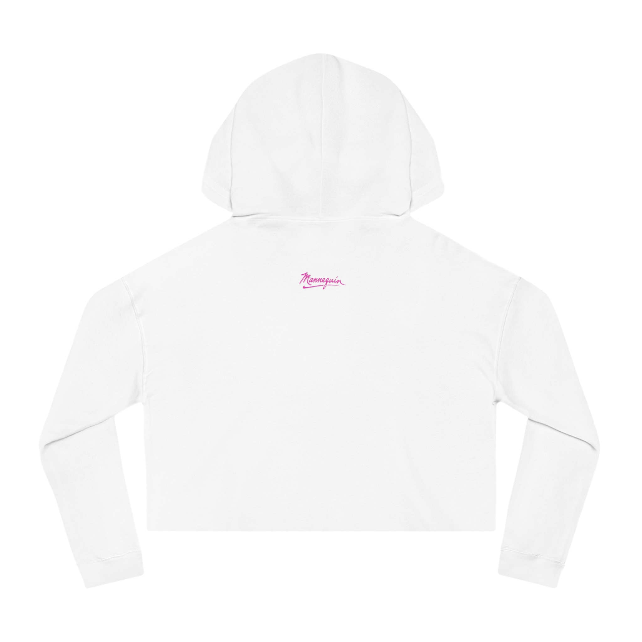 Mannequin Cropped Hoodie | White or Cotton Candy Tie-Dye mockup 4