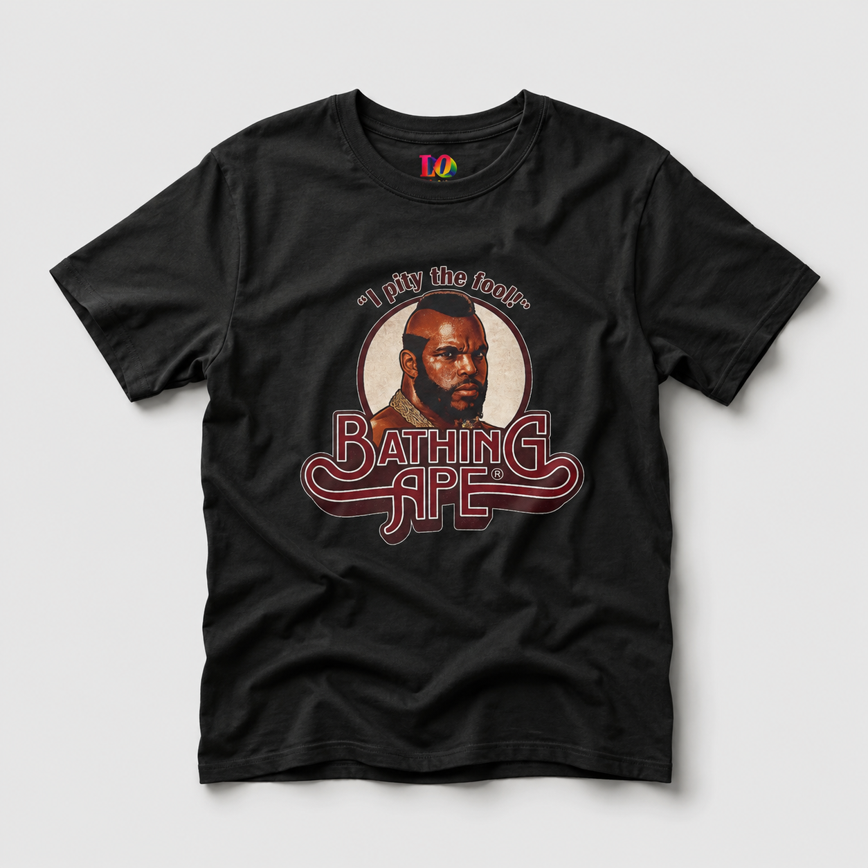 Mr. T “I Pity the Fool” | Retro 1980s Pop Culture Graphic Tee mockup 5