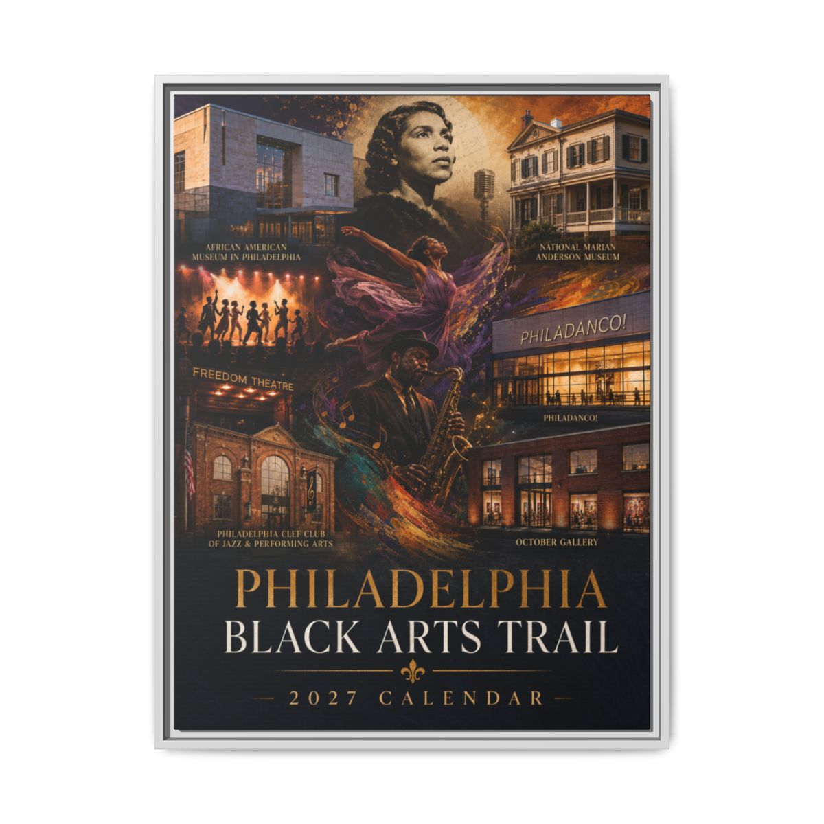 Philadelphia Black Arts Trail Poster on Canvas/Framed