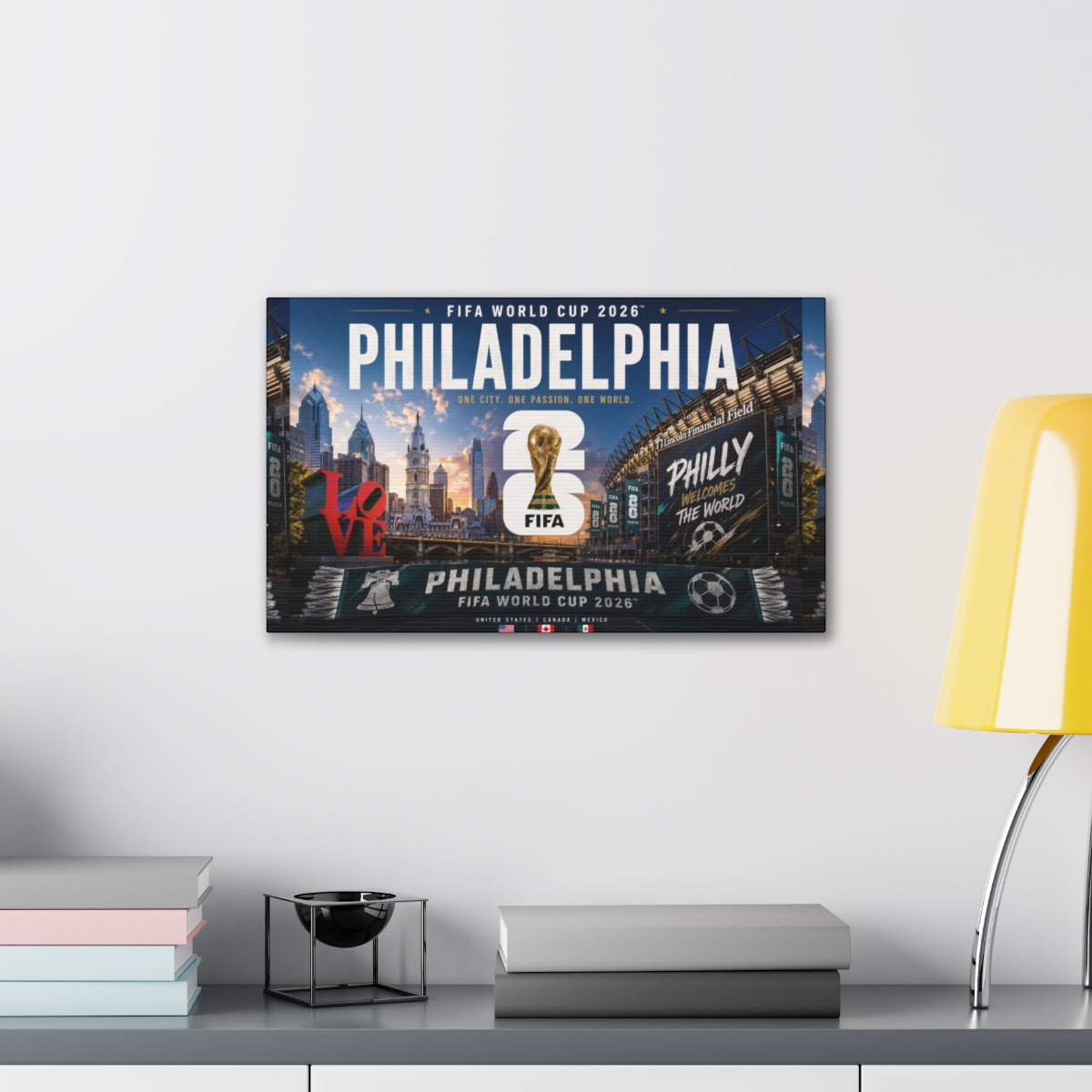 Philadelphia World Cup 2026 Canvas Print | Philly Soccer Art mockup 3