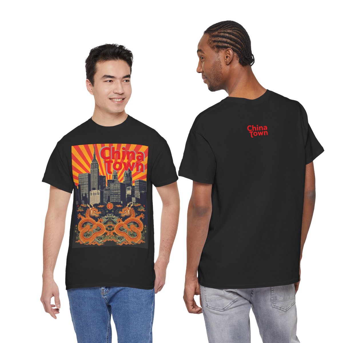 Philly Chinatown Skyline Dragon Tee  mockup 1
