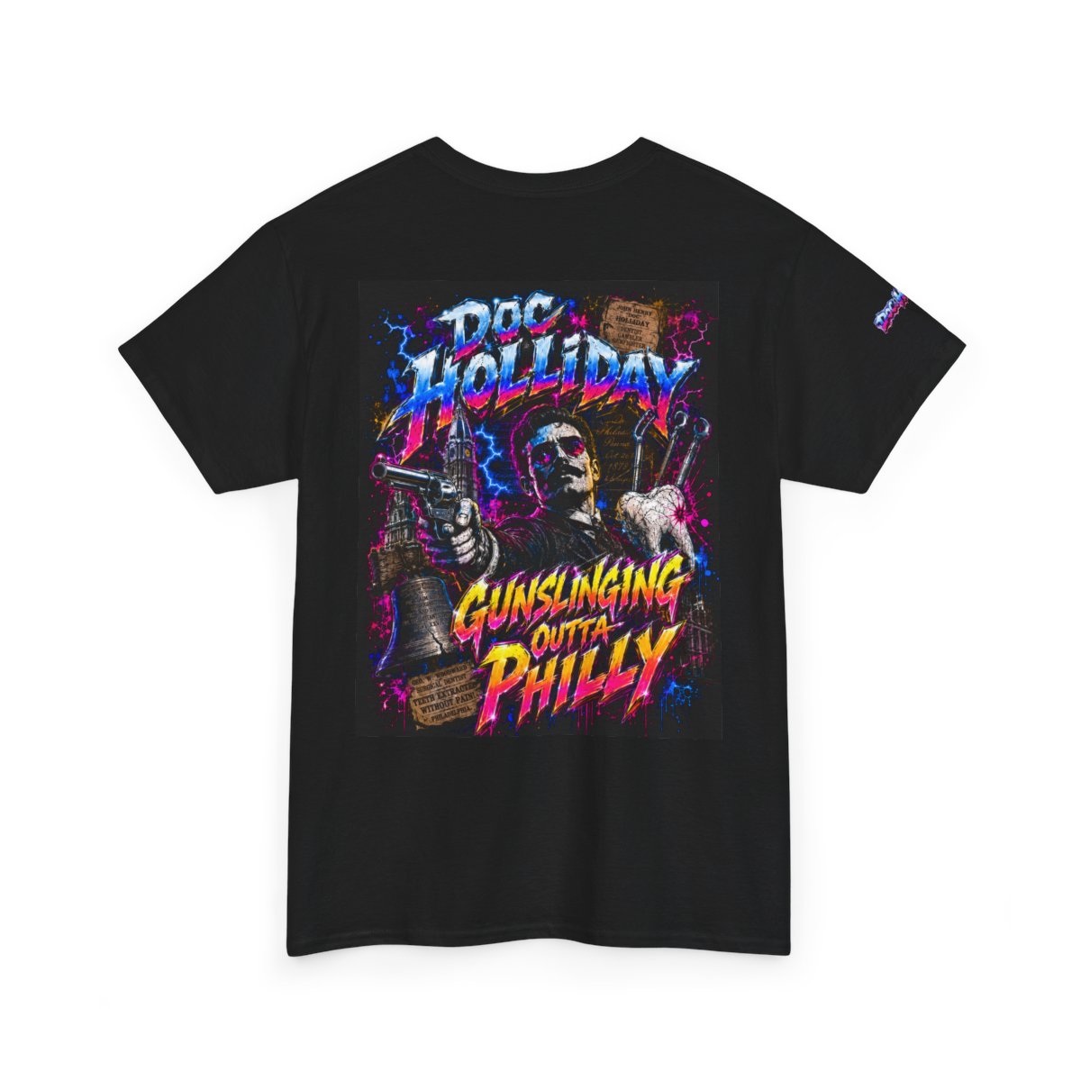 Philly Doc Holliday Graphic Tee – Philadelphia Dentist Wild West Streetwear Shirt mockup 2