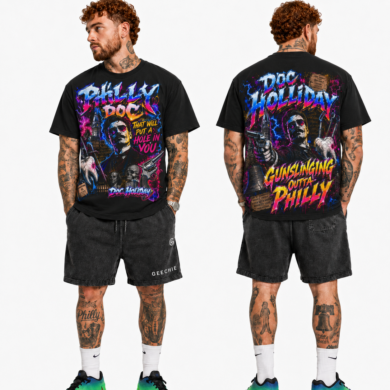 Philly Doc Holliday Graphic Tee mockup 1