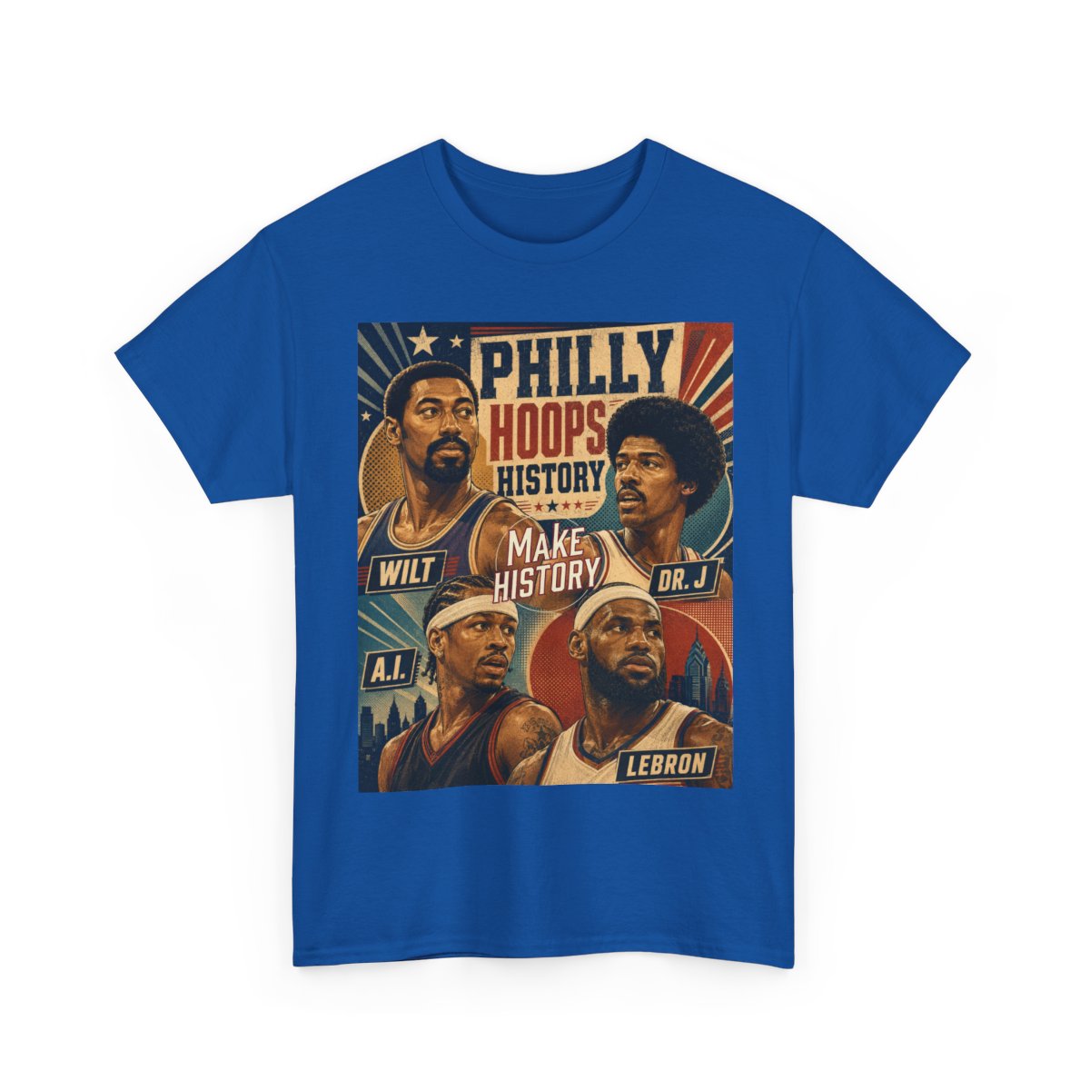 Philly Hoops History Legends Graphic Tee  mockup 1