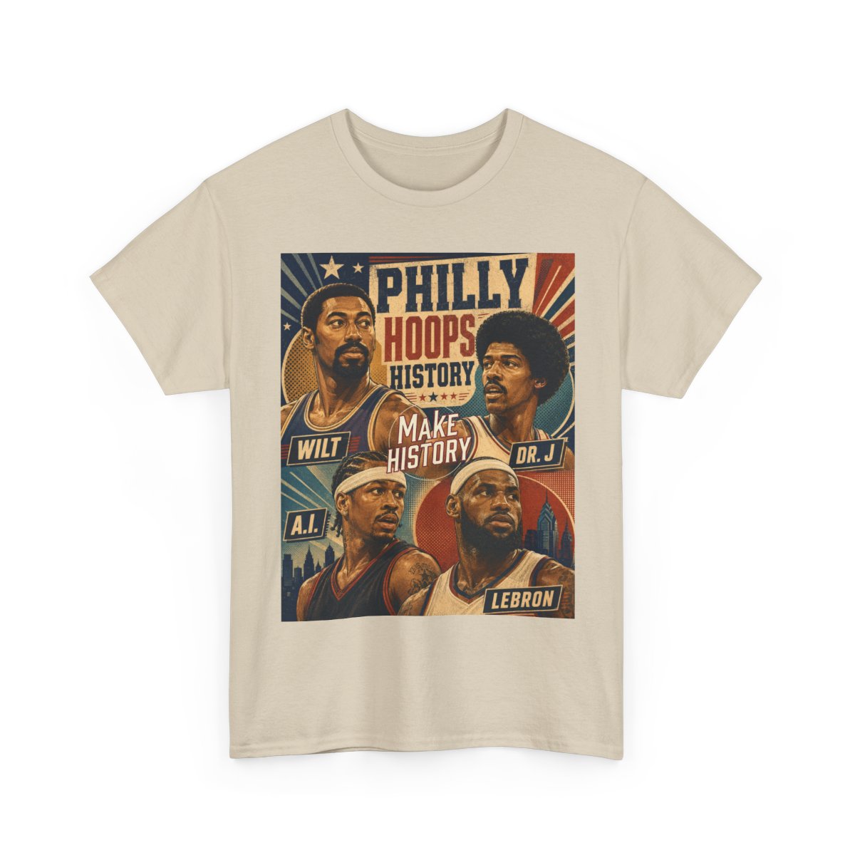 Philly Hoops History Legends Graphic Tee  mockup 11