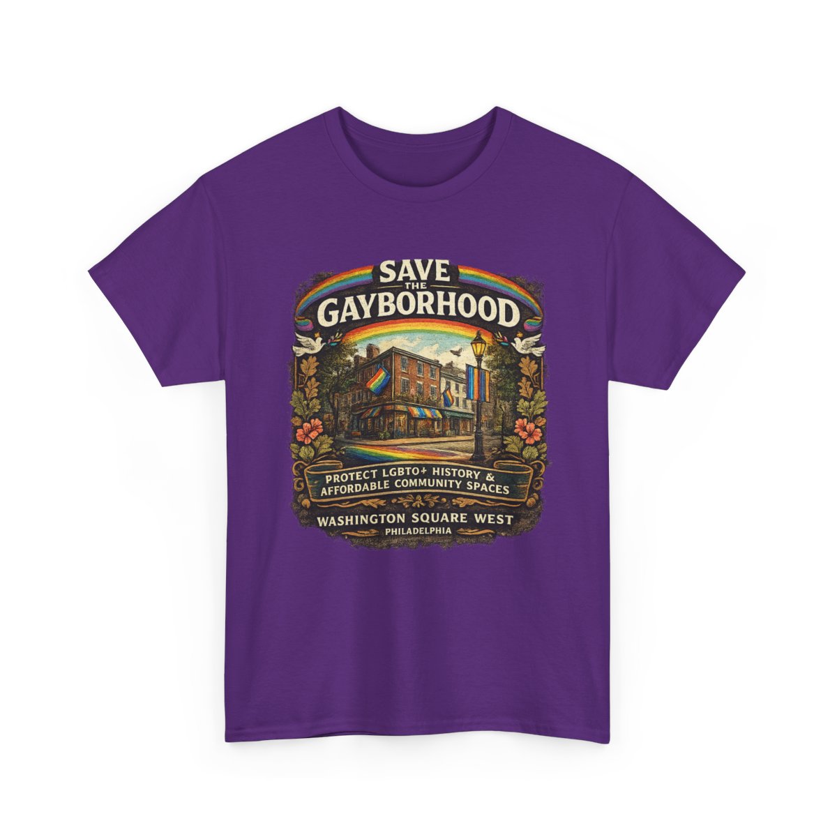 Save the Gayborhood t-shirt honoring Washington Square West