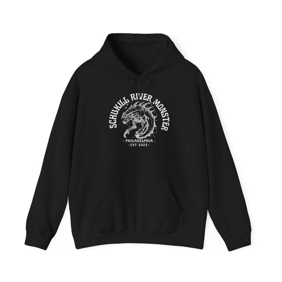 Schuylkill River Monsters Hoodie | Philadelphia Cryptid Graphic mockup 2
