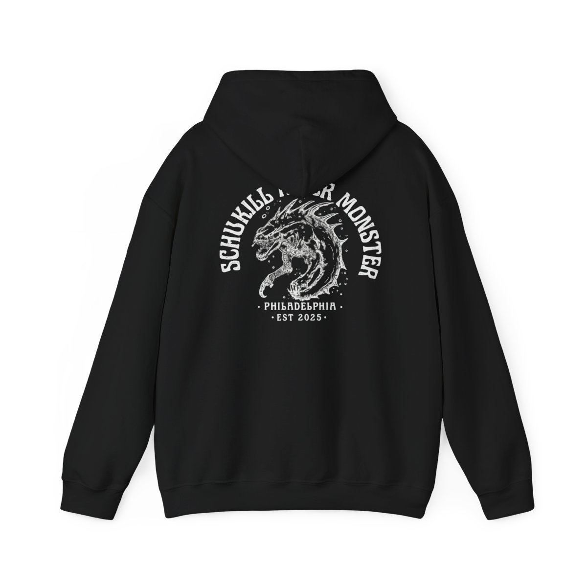 Schuylkill River Monsters Hoodie | Philadelphia Cryptid Graphic mockup 3