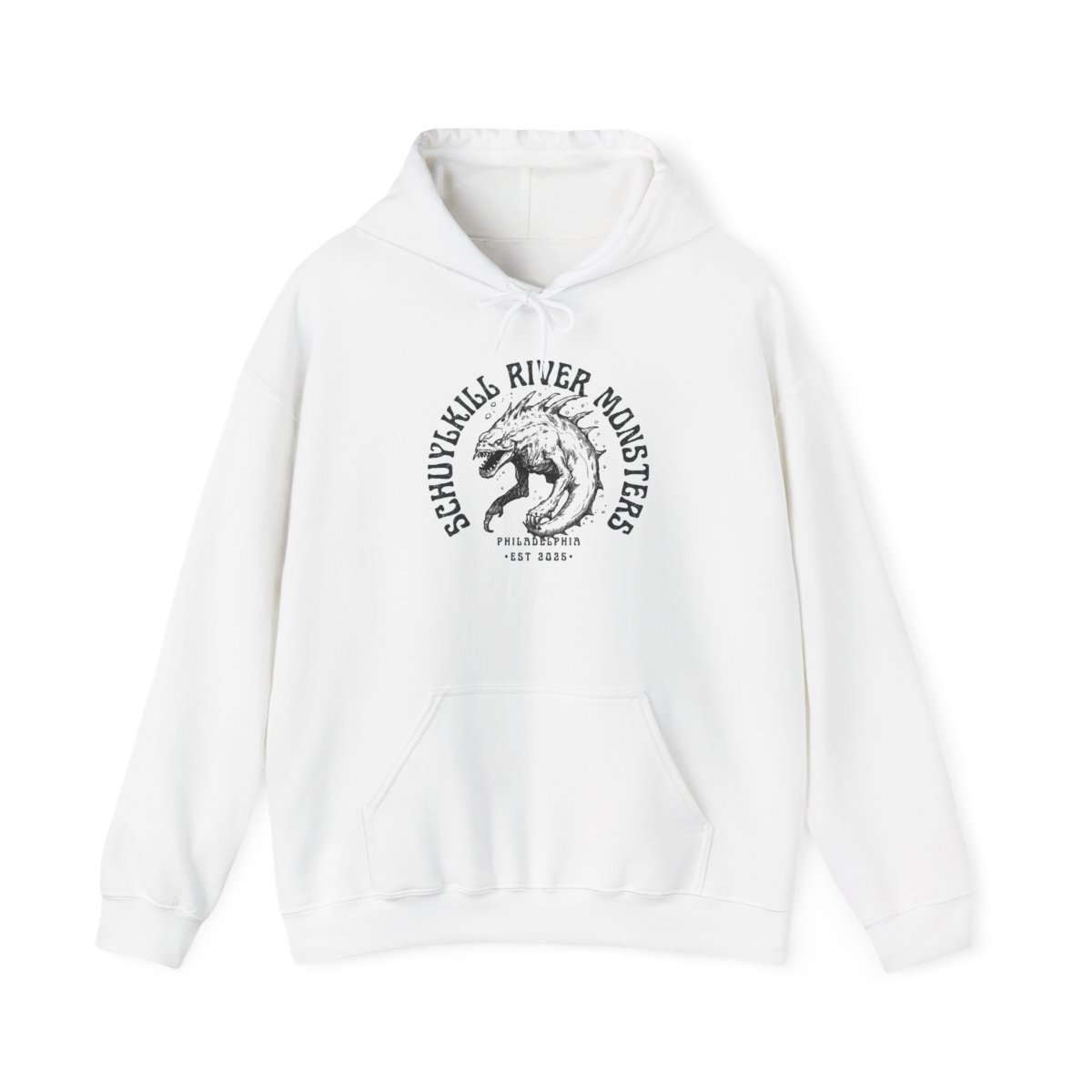 Schuylkill River Monsters Hoodie | Philadelphia Cryptid Graphic mockup 5