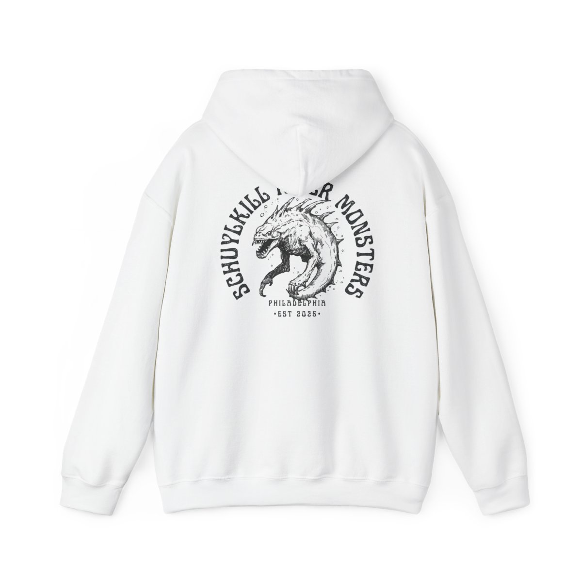 Schuylkill River Monsters Hoodie | Philadelphia Cryptid Graphic mockup 6