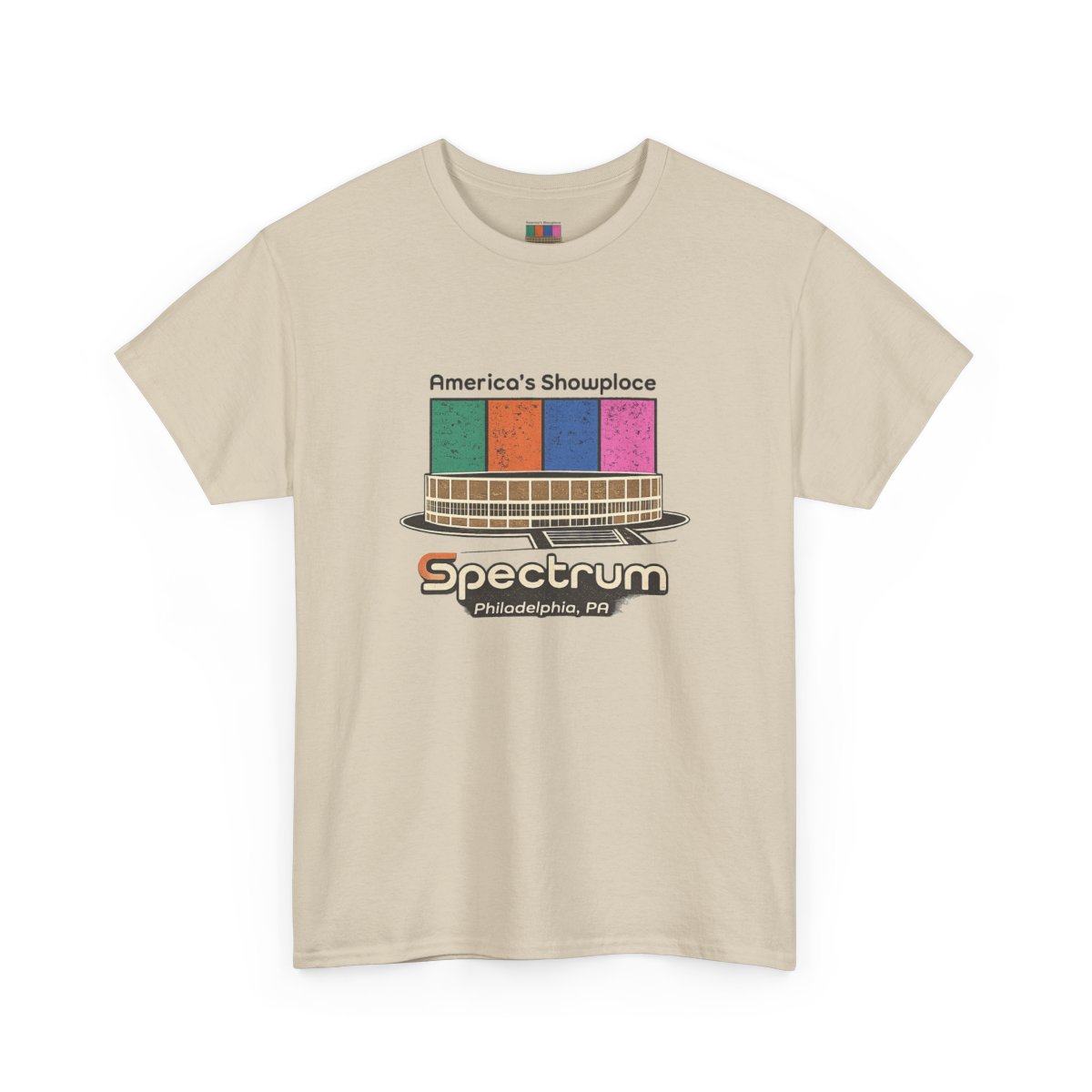 Spectrum TV Test Pattern Tee | America's Showplace Philadelphia graphic mockup 3
