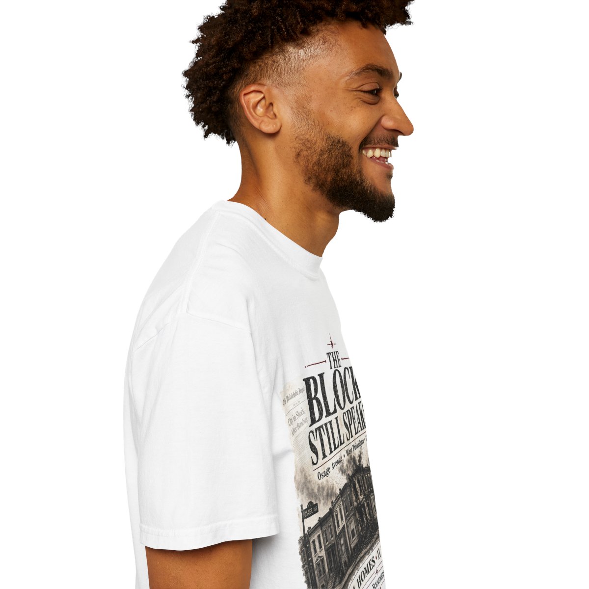 The Block Still Speaks Tee | 1985 MOVE Bombing Memorial – West Philadelphia mockup 3