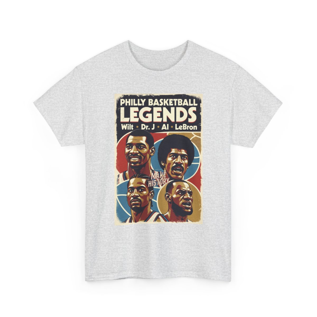 Vintage Philadelphia Basketball Tee | Make History mockup 1