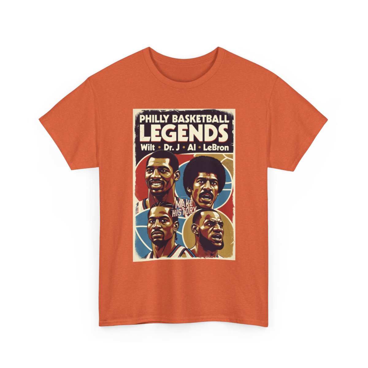 Vintage Philadelphia Basketball Tee | Make History mockup 3
