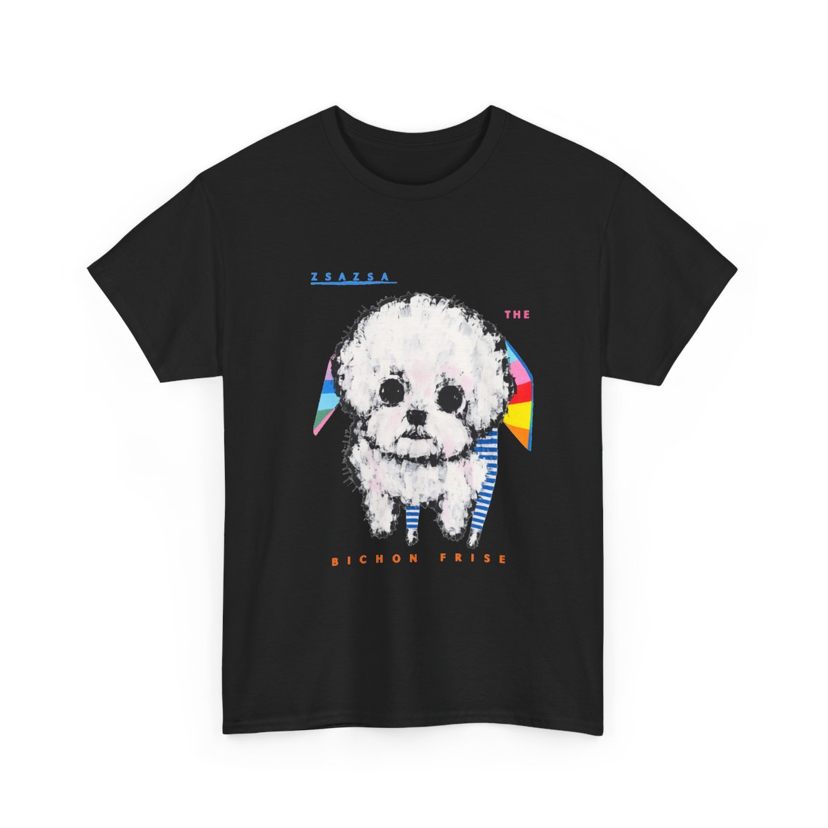 Zsazsa the Bichon Frise Graphic Tee mockup 1