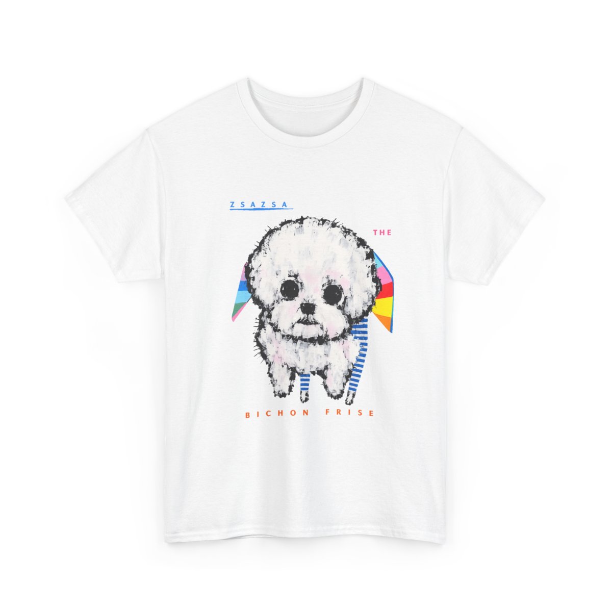 Zsazsa the Bichon Frise Graphic Tee mockup 3