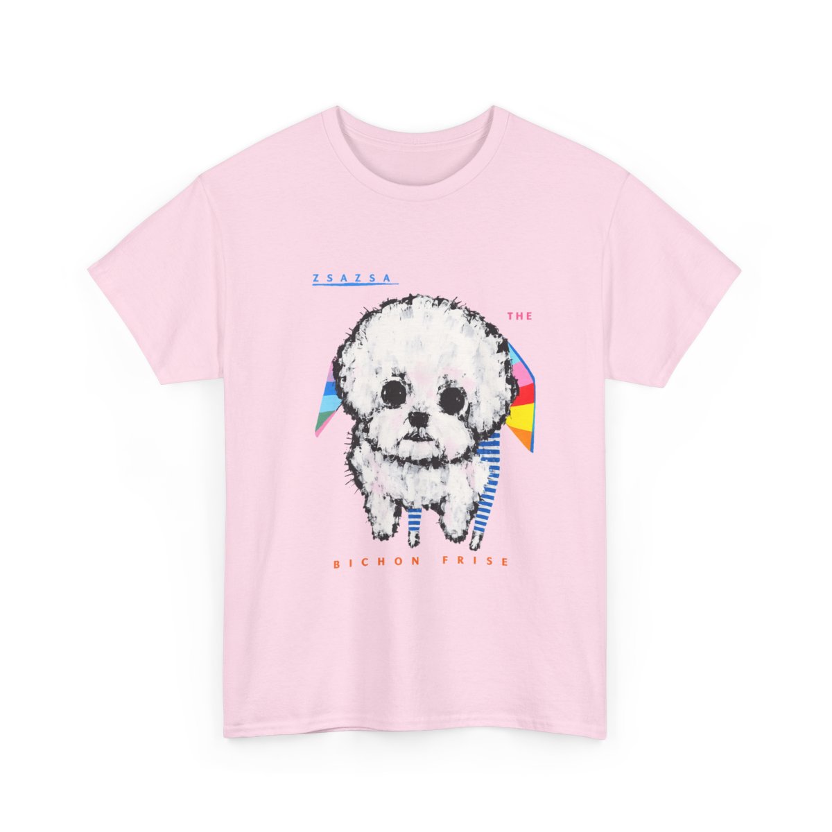Zsazsa the Bichon Frise Graphic Tee mockup 5