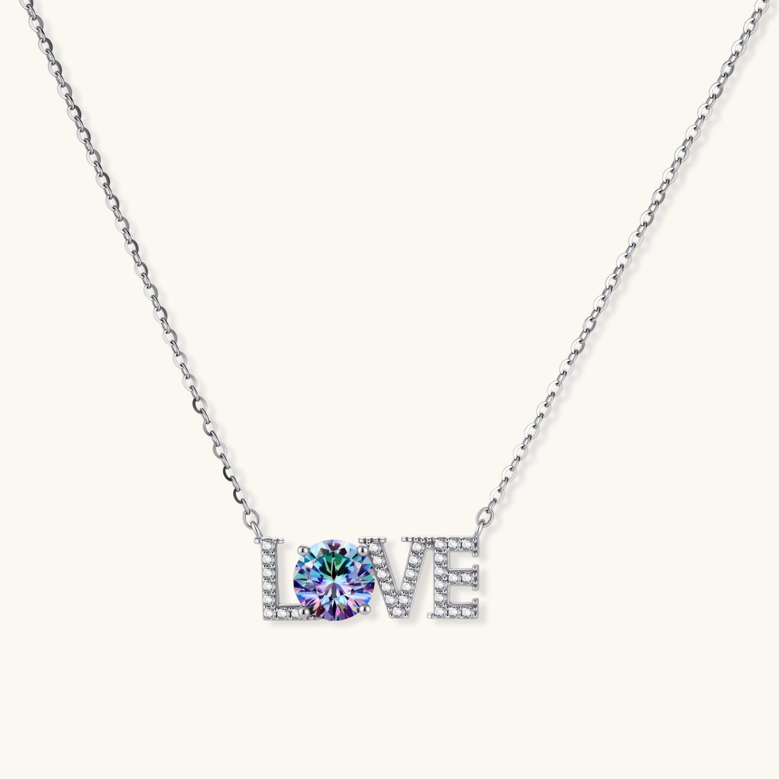 LOVE Moissanite necklace
